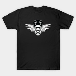 Skull biker with full face helmet. T-Shirt